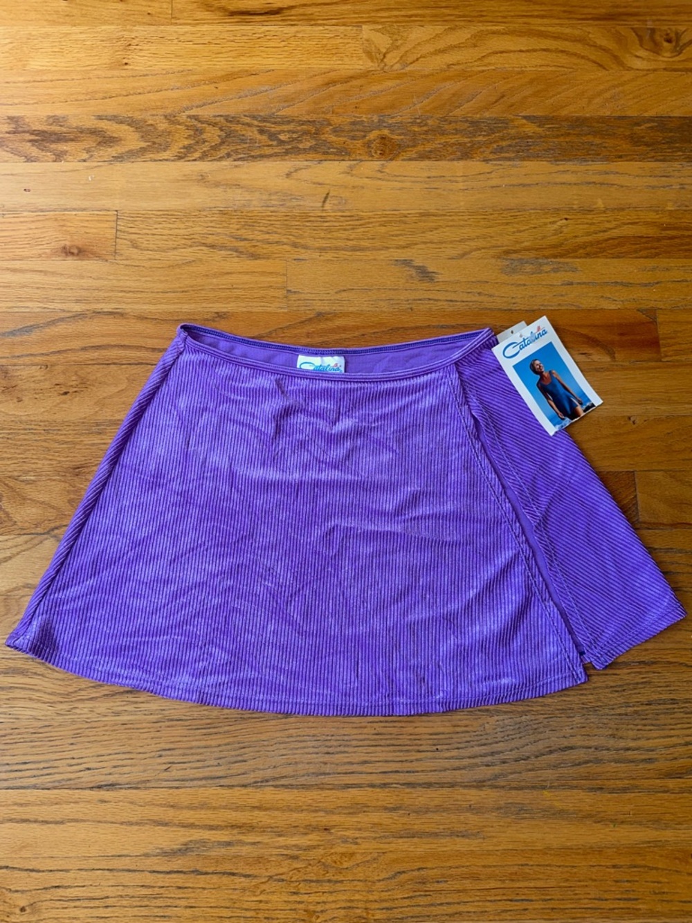 Catalina Lilac Ribbed Swim Coverup Skirt